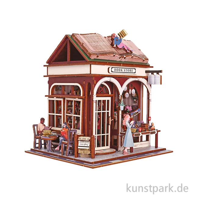 Artikelbild 1 des Artikels “Holzbausatz 3D, Miniatur Buchladen, Book Store “