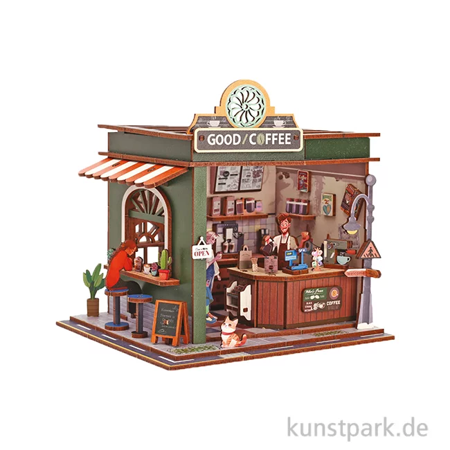 Artikelbild 1 des Artikels “Holzbausatz 3D, Miniatur Cafe, Coffee Shop “