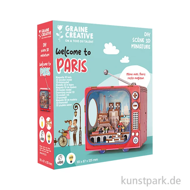 Artikelbild 1 des Artikels “Holzbausatz 3D, TV, Miniatur Paris “