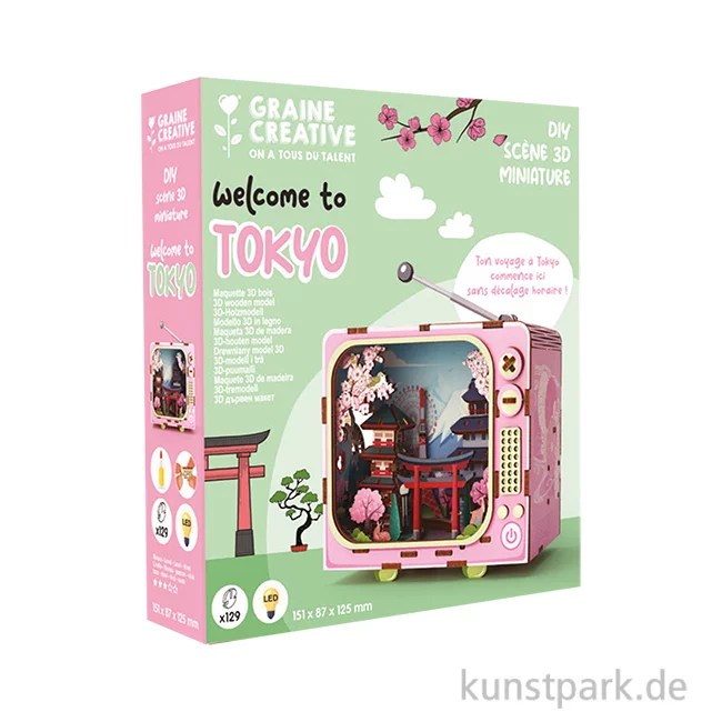 Artikelbild 1 des Artikels “Holzbausatz 3D, TV, Miniatur Tokyo “