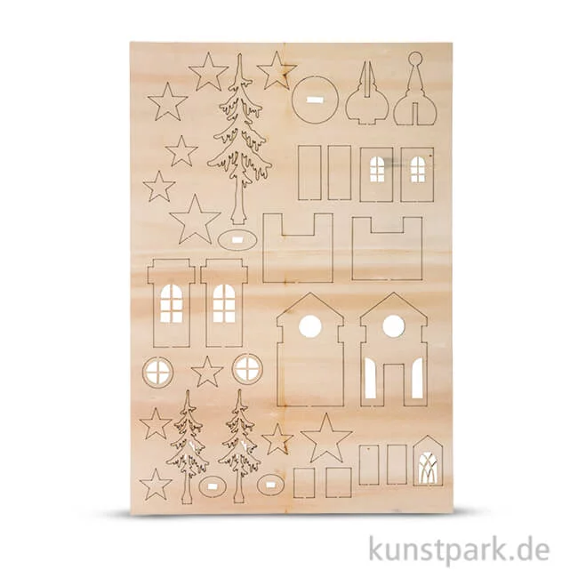 Artikelbild 1 des Artikels “Holzbausatz Weihnachtskirche, 37 Teile “