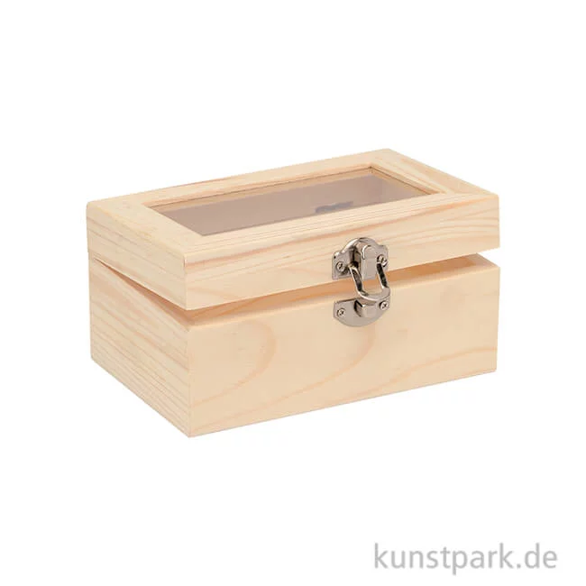 Artikelbild 1 des Artikels “Holzbox mit Glas 12 x 8 x 6 cm“