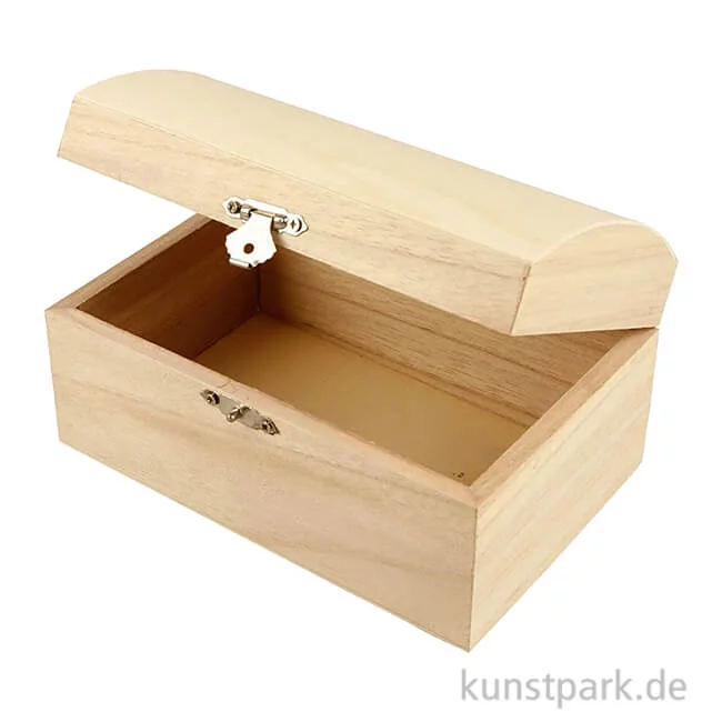 Artikelbild 1 des Artikels “Holzbox mit Deckel, Schatzkiste, 16,5 x 11 x 8,55 cm “