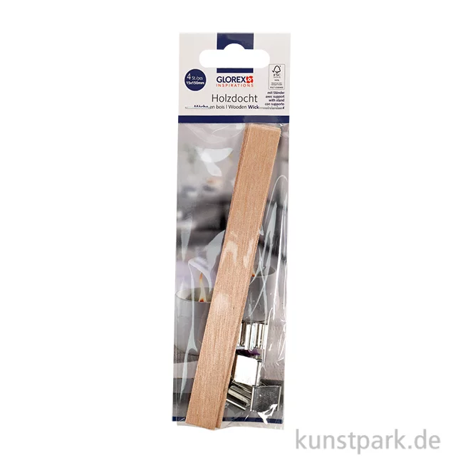 Artikelbild 1 des Artikels “Holzdocht mit Ständer, 4 Stück, 15 x 150 mm “
