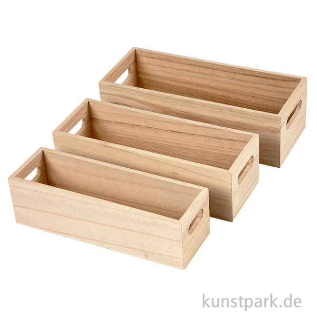 Artikelbild 1 des Artikels “Holzkasten mit Griff - 3 Stück sortiert “