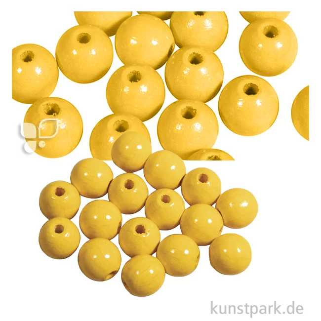 Artikelbild 1 des Artikels “Holzperlen Farbig, Poliert, Durchmesser 10 mm, 52 Stück Farbe | Gelb“
