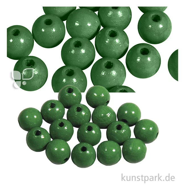 Artikelbild 1 des Artikels “Holzperlen Farbig, Poliert, Durchmesser 10 mm, 52 Stück Farbe | Maigrün“