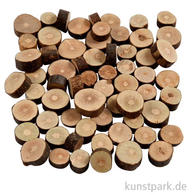 Artikelbild 1 des Artikels “Holzscheiben-Mix, Durchmesser 10-15 mm, 230 g “