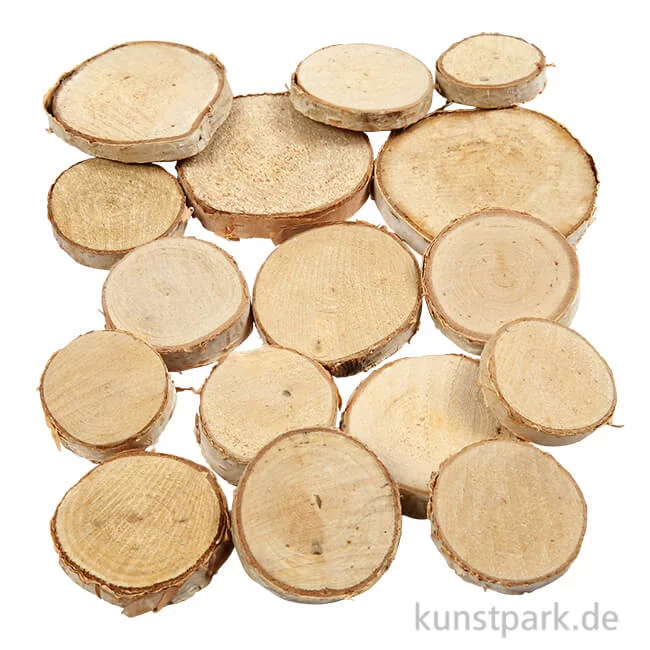 Artikelbild 1 des Artikels “Holzscheiben-Mix, Größe 25-45 mm, 600 g “
