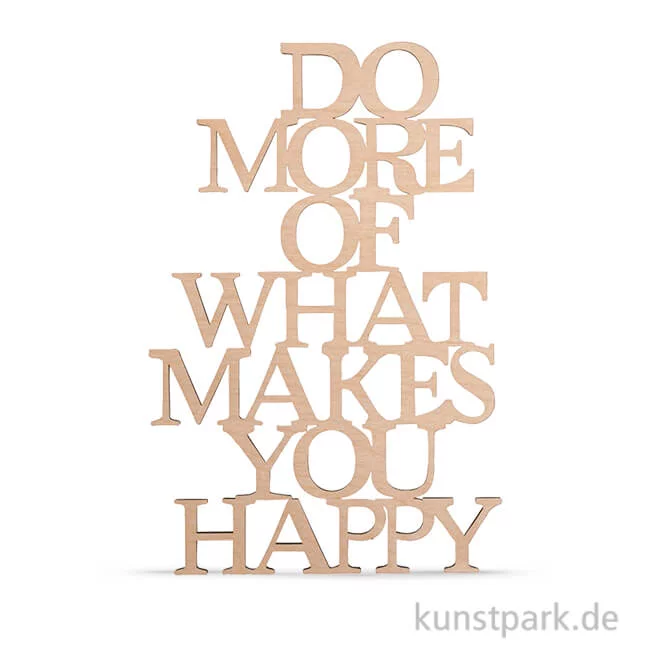 Artikelbild 1 des Artikels “Holzschrift - Do more of what makes you happy, 12,8x19,7 cm “