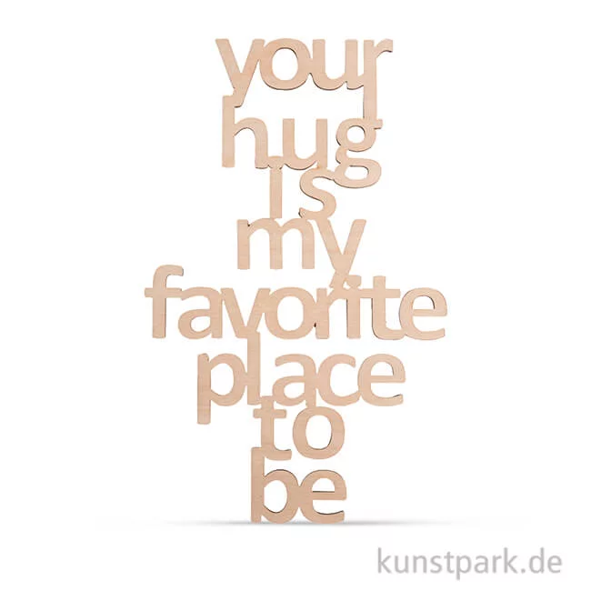 Artikelbild 1 des Artikels “Holzschrift - Your hug is my .., 12,7x22 cm “