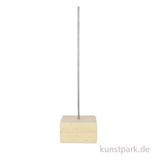 Artikelbild 1 des Artikels “Holzsockel Größe 7 x 7 cm mit Metallstab Höhe 30 cm “