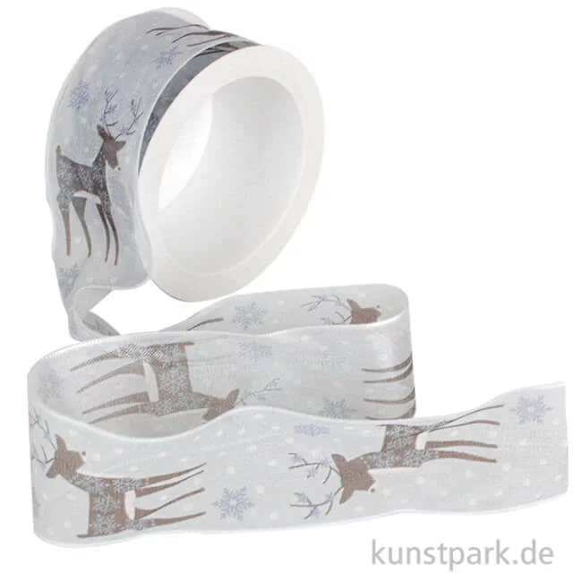 Artikelbild 1 des Artikels “Hotex Chiffonband mit Draht - Hirsch Hellblau - 40 mm x 2 m “