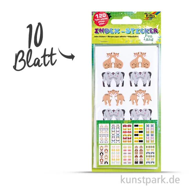 Artikelbild 1 des Artikels “Index-Sticker - Funland, 7,5x15 cm, 10 Blatt sortiert “