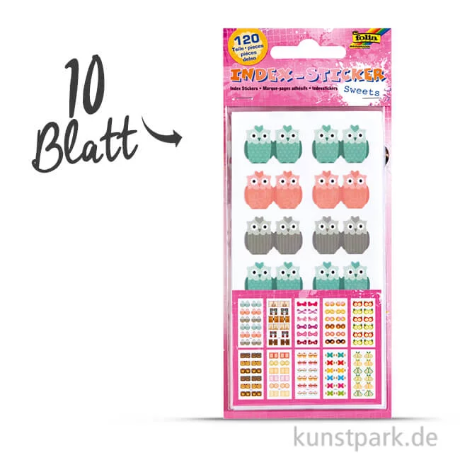 Artikelbild 1 des Artikels “Index-Sticker - Sweet, 7,5x15 cm, 10 Blatt sortiert “