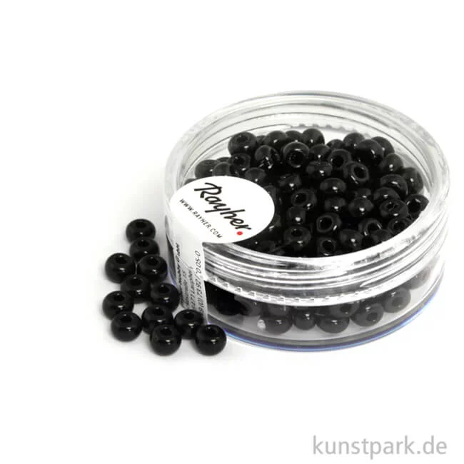 Artikelbild 1 des Artikels “Indianer-Perlen - 4,5 mm, 17 g Dose | Schwarz“