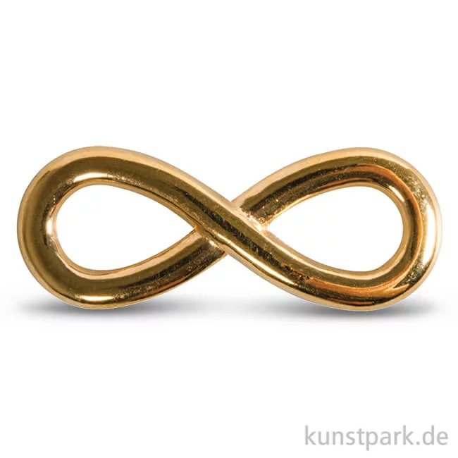 Artikelbild 1 des Artikels “Infinity Metall-Zierelement, 1,1 x 2,9 cm, 1 Stück Gold“