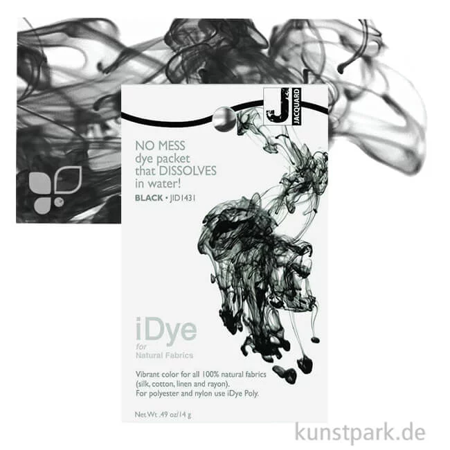 Artikelbild 1 des Artikels “Jacquard iDye - Textilfarbe für Naturstoffe, 14g Einzelfarbe | Black“