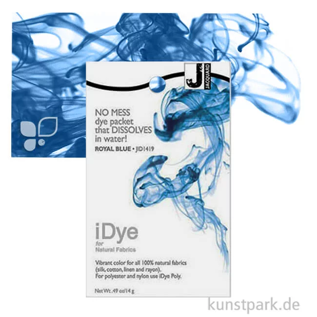 Artikelbild 1 des Artikels “Jacquard iDye - Textilfarbe für Naturstoffe, 14g Einzelfarbe | Royal Blue“