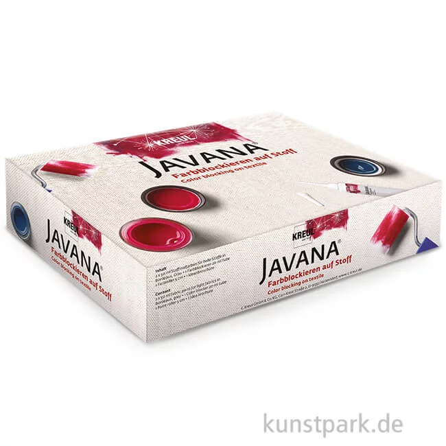 Artikelbild 1 des Artikels “KREUL Javana Farbblockieren auf Stoff - Set mit 3 x 50 ml und Zubehör “