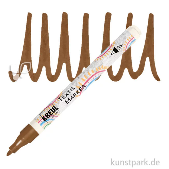 Artikelbild 1 des Artikels “KREUL Textil Marker fine Stift | Braun“