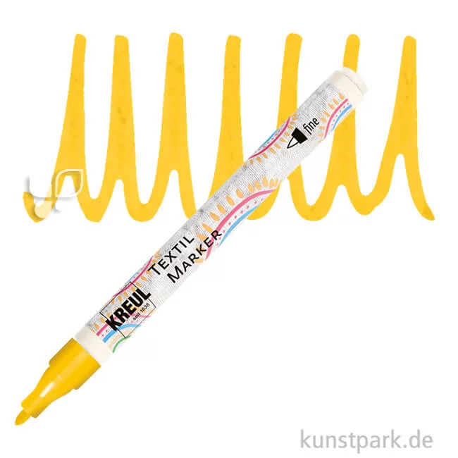 Artikelbild 1 des Artikels “KREUL Textil Marker fine Stift | Gelb“