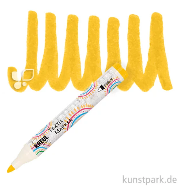 Artikelbild 1 des Artikels “KREUL Textil Marker medium Stift | Gelb“