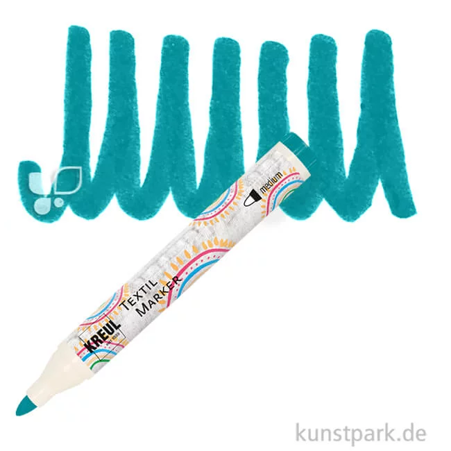 Artikelbild 1 des Artikels “KREUL Textil Marker medium Stift | Türkis“