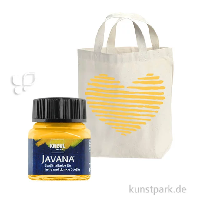 Artikelbild 1 des Artikels “KREUL Javana Stoffmalfarbe für helle und dunkle Stoffe 20 ml | Goldgelb“