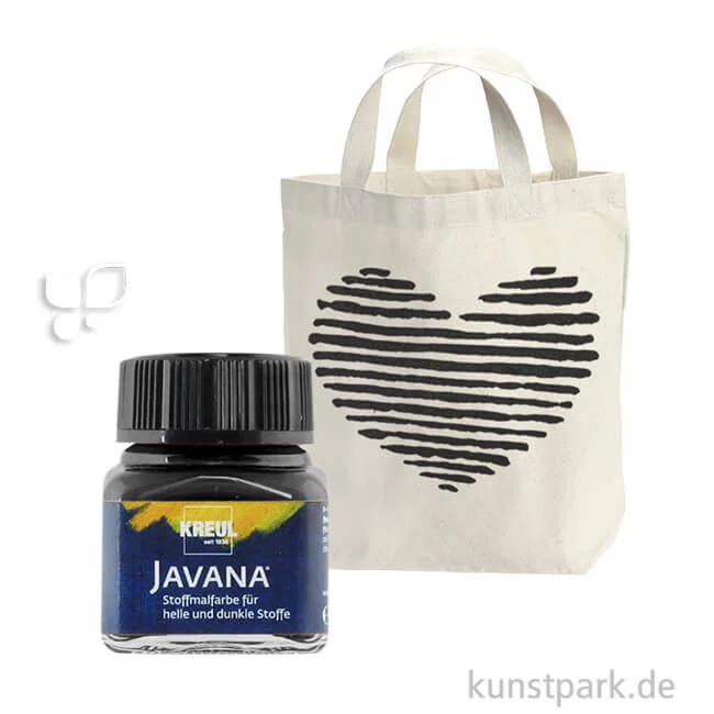 Artikelbild 1 des Artikels “KREUL Javana Stoffmalfarbe für helle und dunkle Stoffe 20 ml | Schwarz“