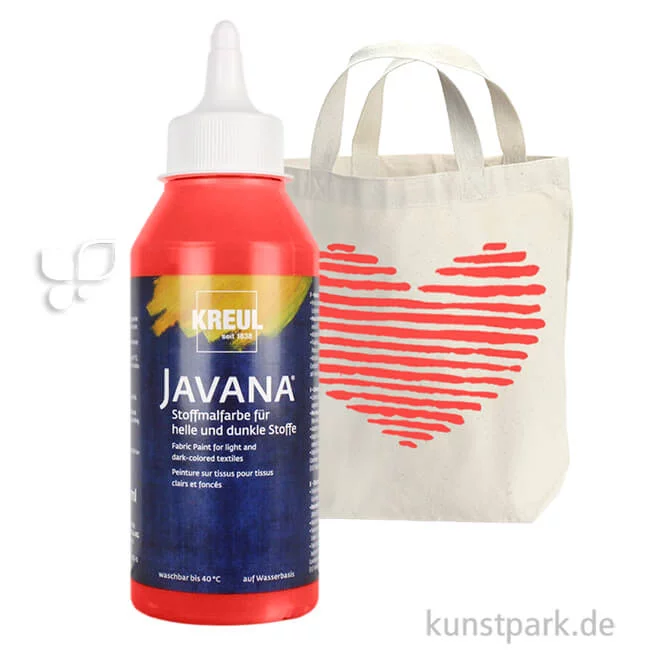 Artikelbild 1 des Artikels “KREUL Javana Stoffmalfarbe für helle und dunkle Stoffe 250 ml | Rot“
