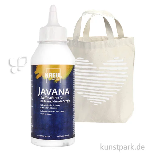 Artikelbild 1 des Artikels “KREUL Javana Stoffmalfarbe für helle und dunkle Stoffe 250 ml | Weiß“
