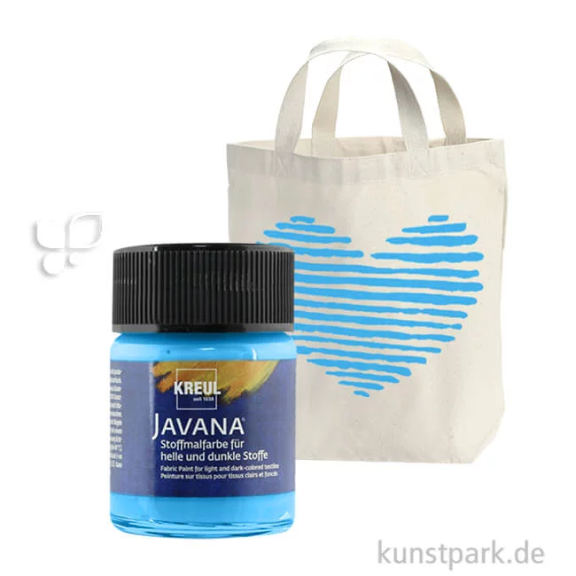 Artikelbild 1 des Artikels “KREUL Javana Stoffmalfarbe für helle und dunkle Stoffe 50 ml | Blau“