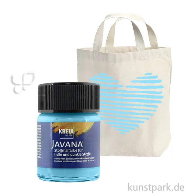 Artikelbild 1 des Artikels “KREUL Javana Stoffmalfarbe für helle und dunkle Stoffe 50 ml | Hellblau“