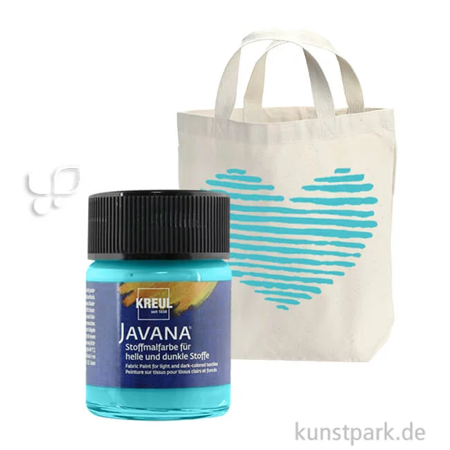 Artikelbild 1 des Artikels “KREUL Javana Stoffmalfarbe für helle und dunkle Stoffe 50 ml | Türkis“