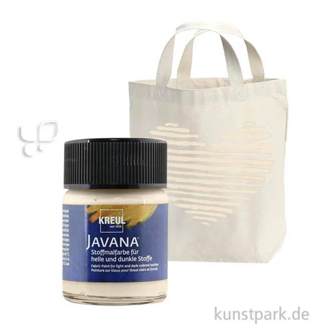 Artikelbild 1 des Artikels “KREUL Javana Stoffmalfarbe für helle und dunkle Stoffe 50 ml | Vanille“