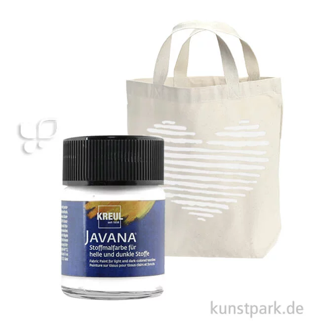 Artikelbild 1 des Artikels “KREUL Javana Stoffmalfarbe für helle und dunkle Stoffe 50 ml | Weiß“