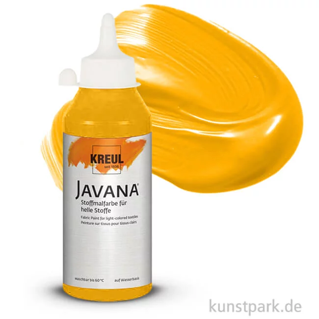 Artikelbild 1 des Artikels “KREUL Javana Stoffmalfarbe für helle Stoffe 250 ml | Goldgelb“