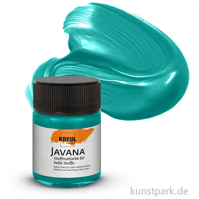 Artikelbild 1 des Artikels “KREUL Javana Stoffmalfarbe für helle Stoffe 50 ml | Türkisblau“