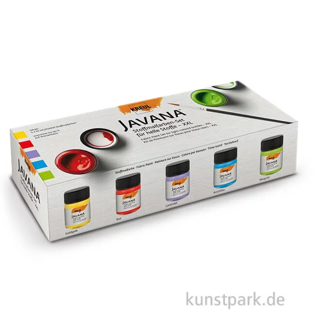 Artikelbild 1 des Artikels “KREUL Javana Stoffmalfarben für helle Stoffe XXL 5 x 50 ml “