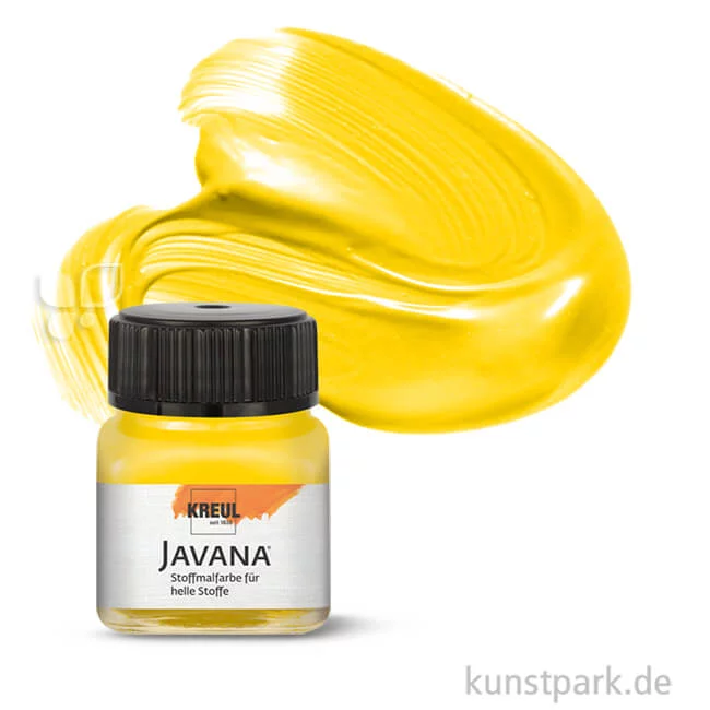 Artikelbild 1 des Artikels “KREUL Javana Stoffmalfarbe für helle Stoffe 20 ml | Goldgelb“