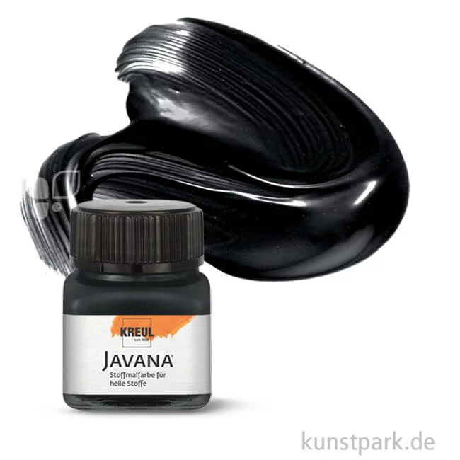 Artikelbild 1 des Artikels “KREUL Javana Stoffmalfarbe für helle Stoffe 20 ml | Schwarz“