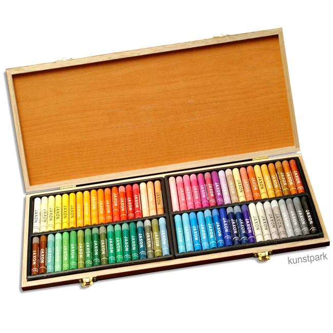 Artikelbild 1 des Artikels “JAXON Ölpastellkreide, 72 Stifte im Holzkasten “