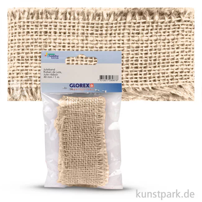Artikelbild 1 des Artikels “Juteband 40 mm Breite, 1 Meter 1 m | Creme“