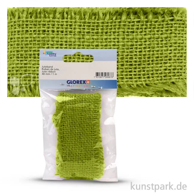 Artikelbild 1 des Artikels “Juteband 40 mm Breite, 1 Meter 1 m | Grün“