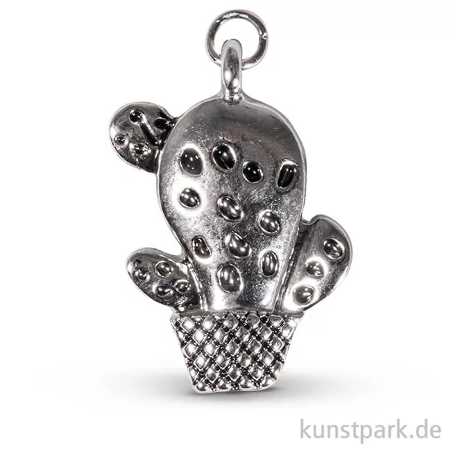 Artikelbild 1 des Artikels “Kaktus - Metall-Anhänger mit Öse - Silber, 28 mm, 1 Stück “