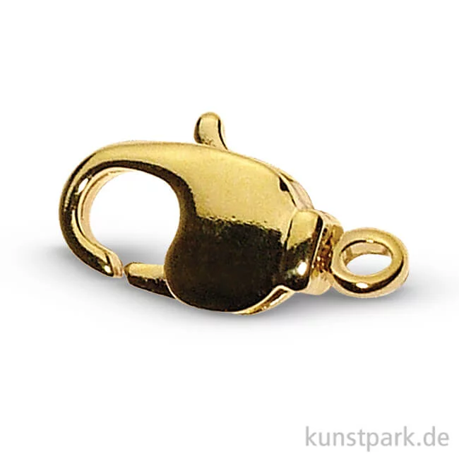 Artikelbild 1 des Artikels “Karabiner-Schließe mit drehbarer Öse - 7,3x14 mm, 2 Stück Gold“
