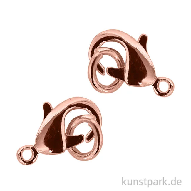 Artikelbild 1 des Artikels “Karabiner-Schließe mit Ring - 9,5 mm, 2 Stück Roségold“