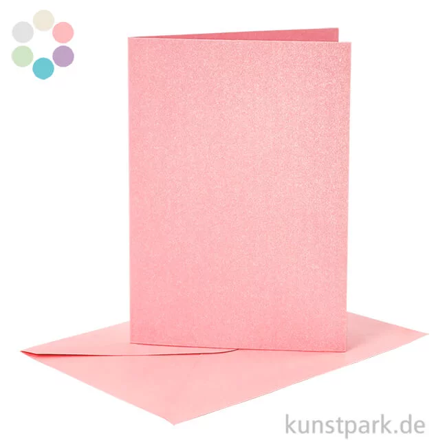 Artikelbild 1 des Artikels “Karte mit Umschlag in Perlmuttoptik, 4 Sets “