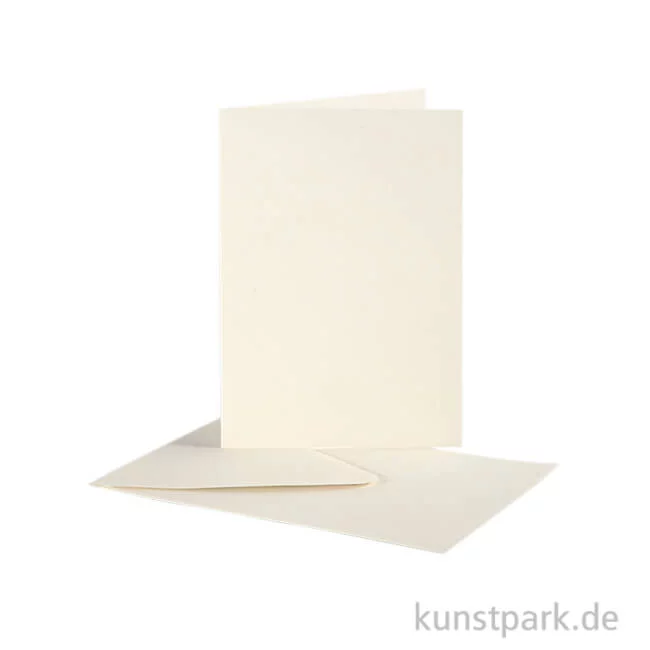 Artikelbild 1 des Artikels “Karte mit Umschlag - Altweiß, 10 Stück 10,5 x 15 cm“